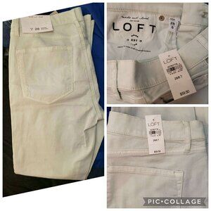Ann Taylor Loft Light Green Modern Kick Crop 28/6T NWT
